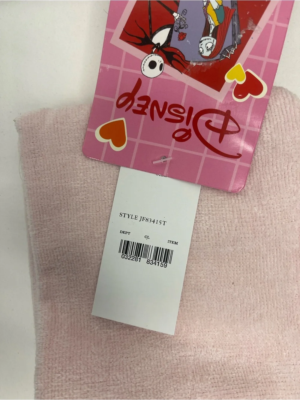 Disney Pink Jack Skellington & Sally Hand Towel